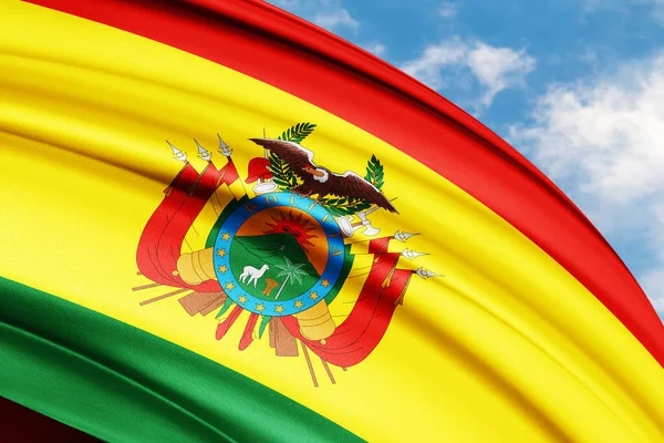 Боливия Размахивает Национальным Флагом — стоковое фото