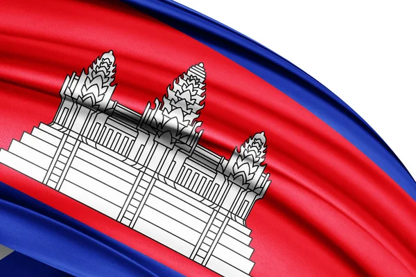 Kambodscha Schwenkt Die Nationalflagge — Stockfoto