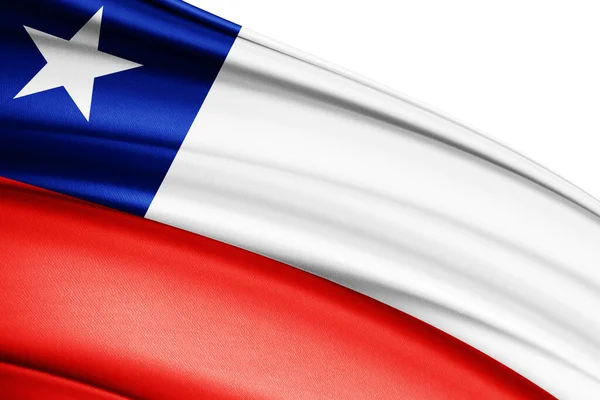 Chile Schwenkt Die Nationalflagge — Stockfoto