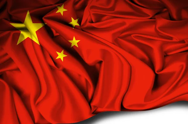 Bandeira Ondulada China Ilustração — Fotografia de Stock