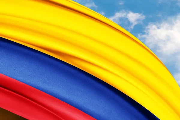 コロンビア国旗を振ります 3Dイラスト — ストック写真