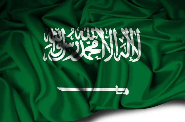 Szaúd Arábia Integető Nemzeti Zászló Illusztráció — Stock Fotó