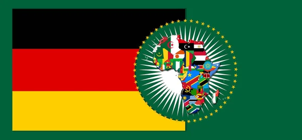 Germany Flag Map Flags African World Illustration — Photo