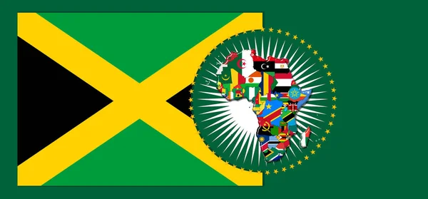 Jamaica Flag Map Flags African World Illustration — 스톡 사진