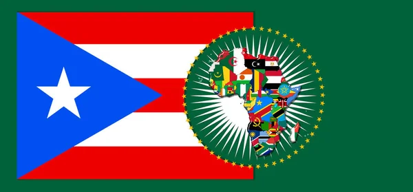 Puerto Rico Flag Map Flags African World Illustration — Stockfoto