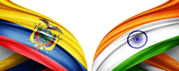 Ecuador Flag Indien Flag Silke Illustration - Stock-foto