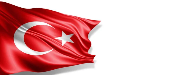Turki Flag Sutra Dan Hitam Latar Belakang Ilustrasi — Stok Foto