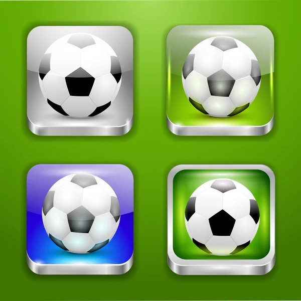 Иконки приложений - футбол — стоковый вектор