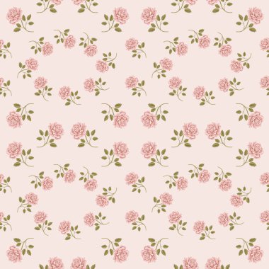 pembe vintage gül deseni.