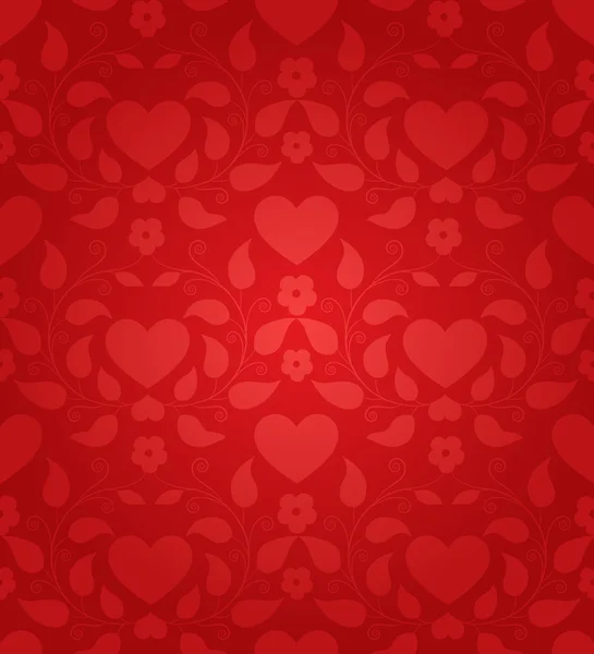 Fondo rojo sin costuras para el día de San Valentín — Archivo Imágenes Vectoriales