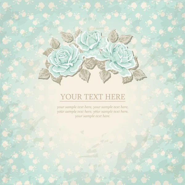 Fondo vintage con rosas — Vector de stock