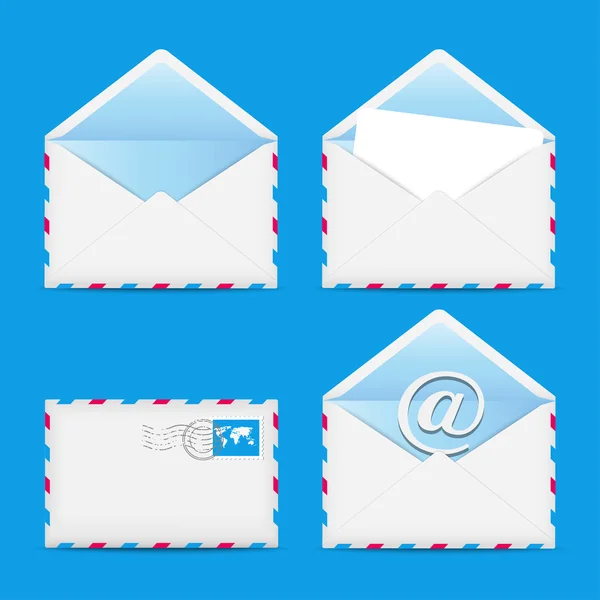 Envelopes icons set. — Stock Vector