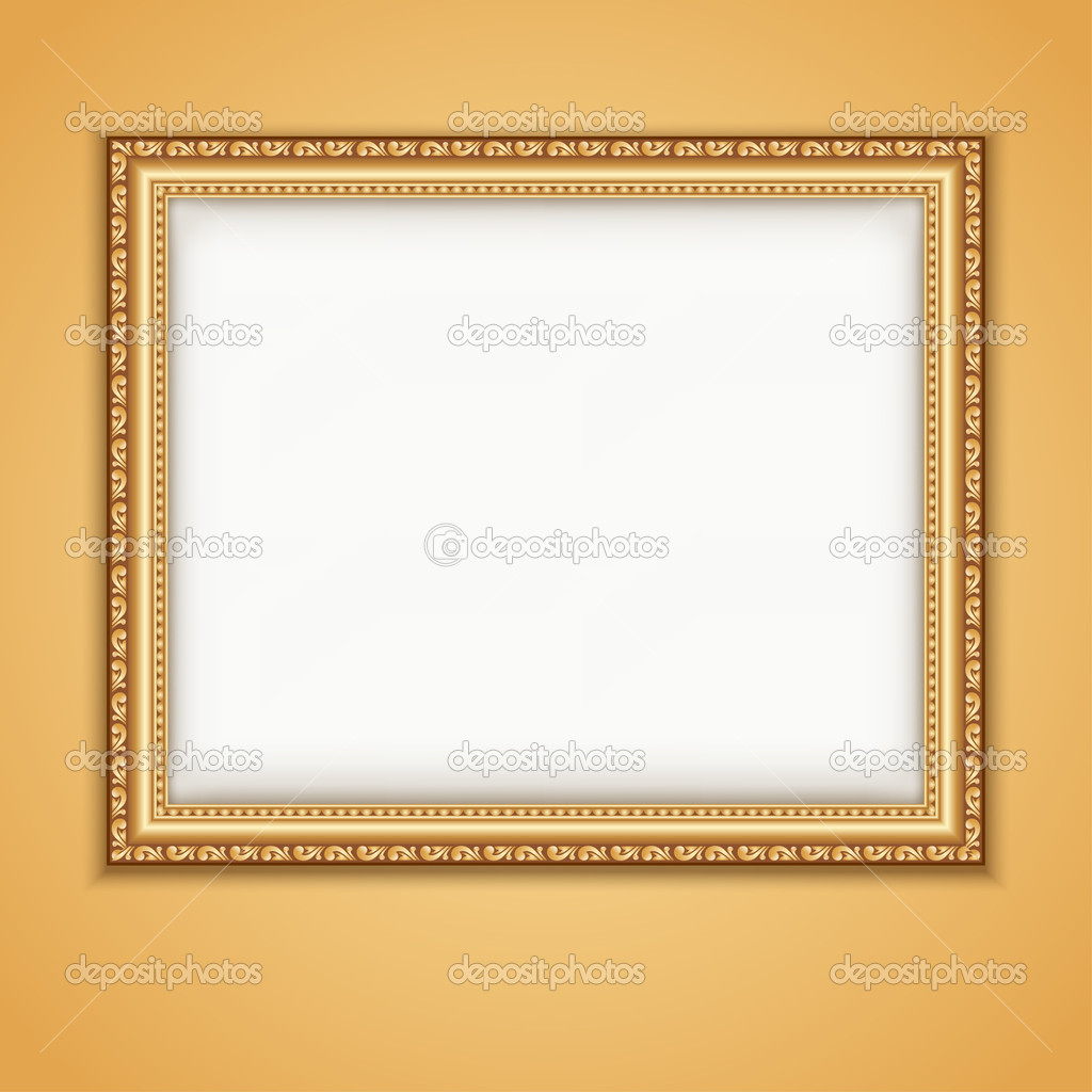 Gold picture frame.