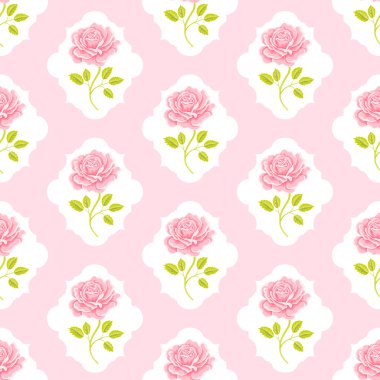 Gül ile sorunsuz duvar kağıdı deseni