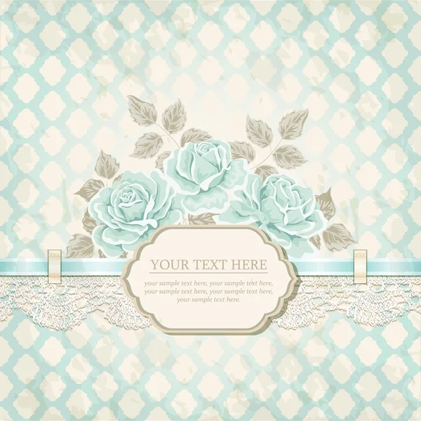 Fundo vintage com rosas — Vetor de Stock