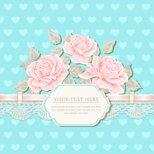 tebrik kartı. antika arka plan gül