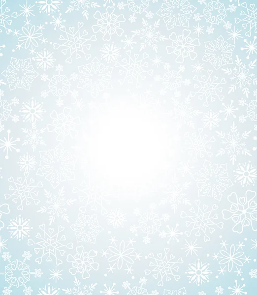 Sfondo di Natale con fiocchi di neve — Vettoriale Stock
