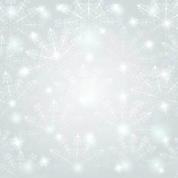 雪の結晶とクリスマスの背景. — ストックベクタ