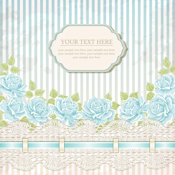 Vintage background with roses — Stock Vector