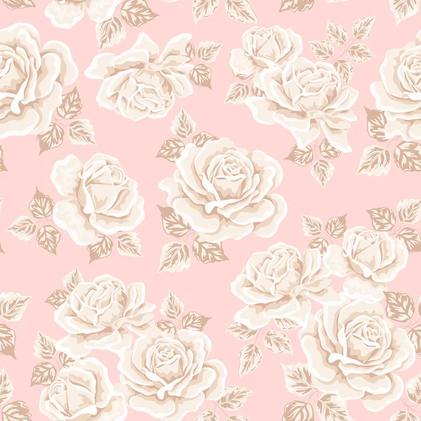 Modèle de papier peint sans couture avec des roses — Image vectorielle