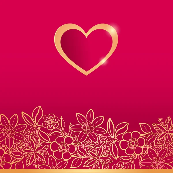 バレンタインデーグリーティングカード. — ストックベクタ