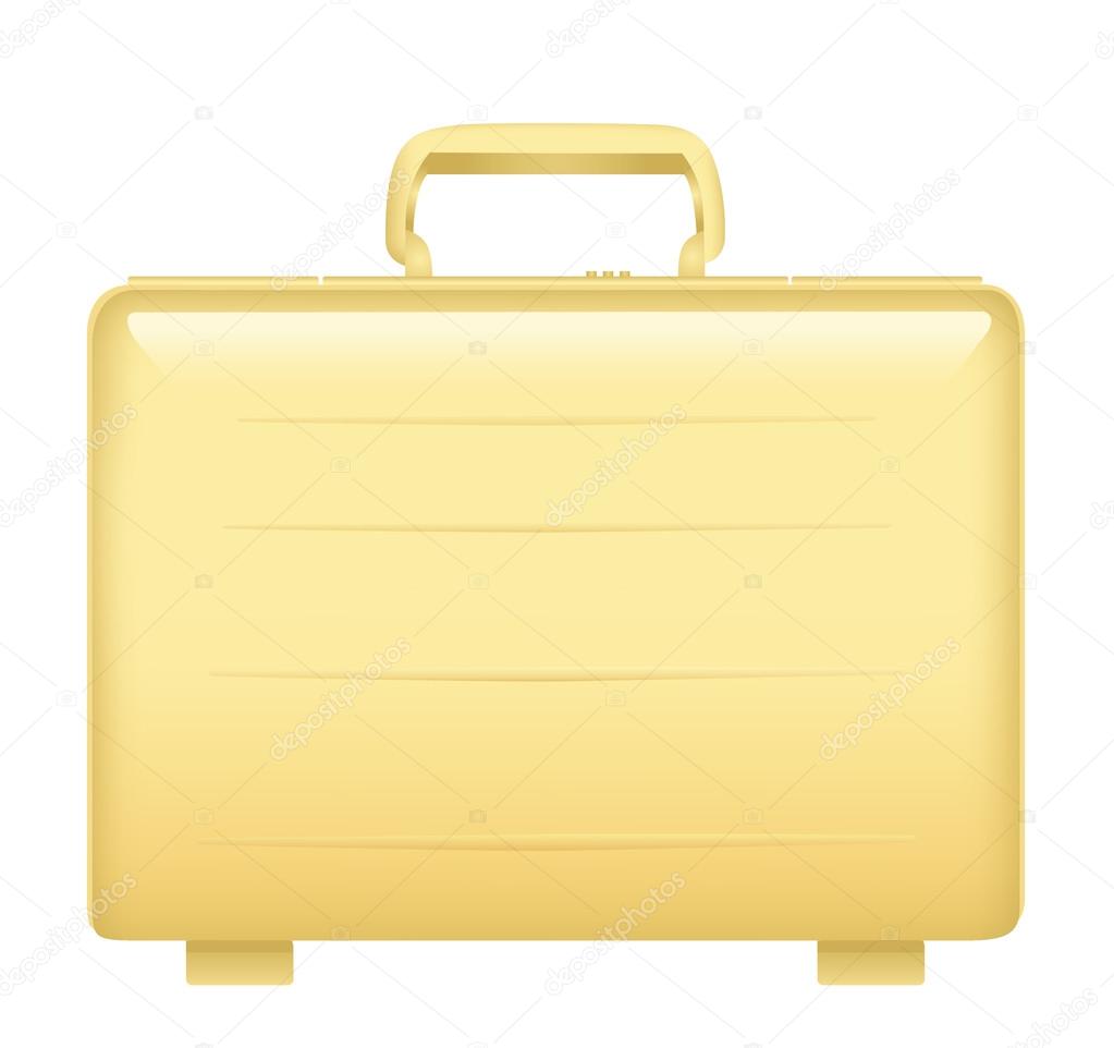 Golden briefcase Stock Vector by ©Kolobock 42405291