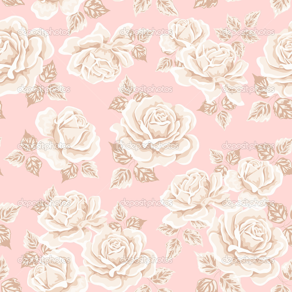 Seamless wallpaper pattern with roses