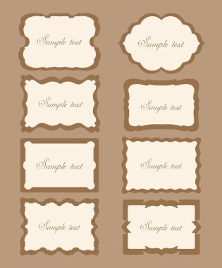 Vektör kümesi: vintage etiketleri