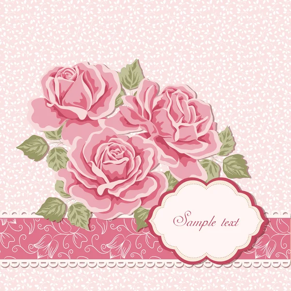 Floral background with roses — Stock Vector