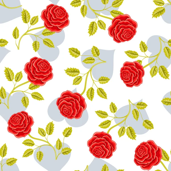 Patrón de fondo de pantalla sin costuras con rosas — Vector de stock