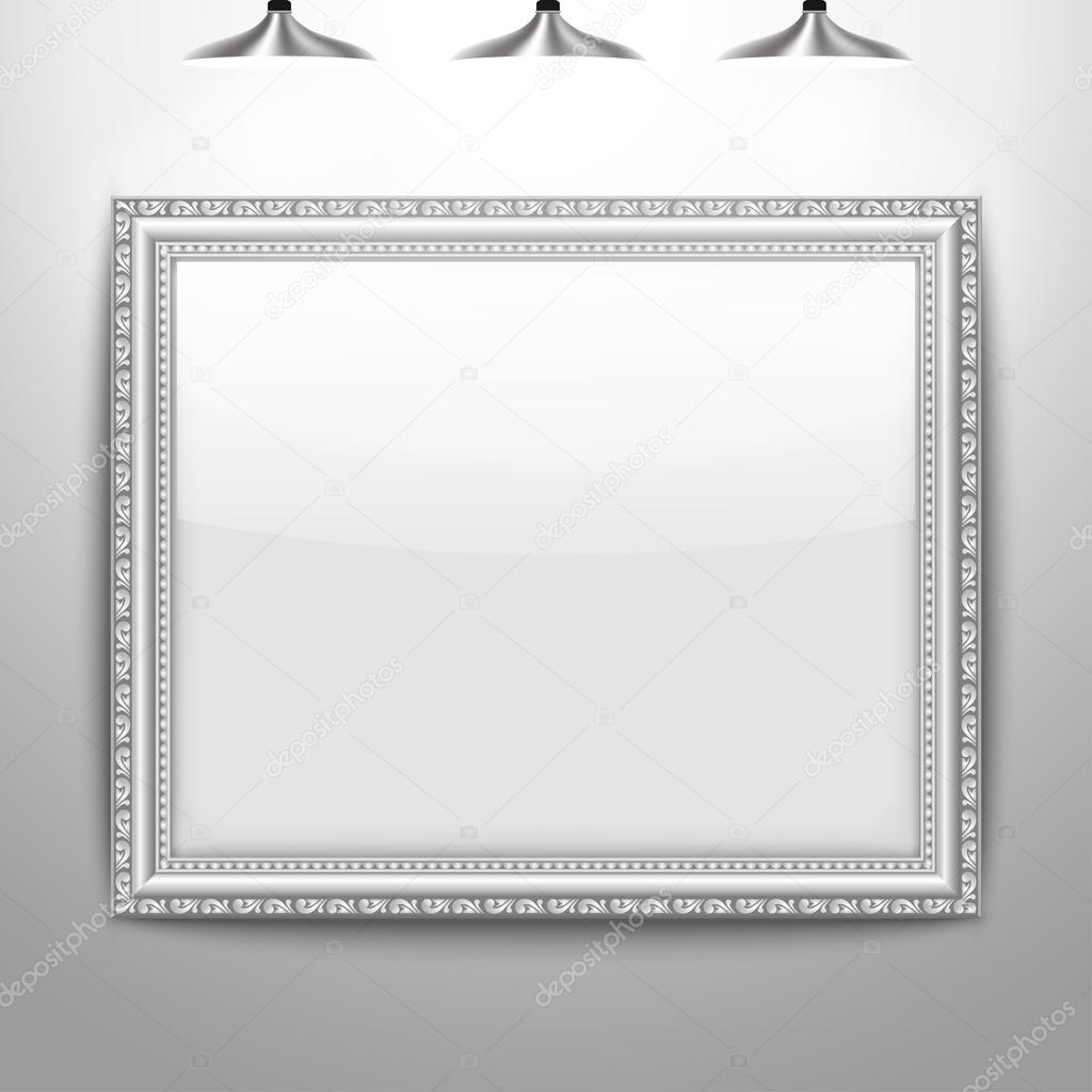 Illustration of an empty frame on a wall