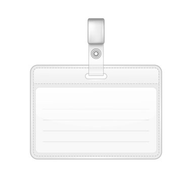 Blank identification card Badge ID template clipart