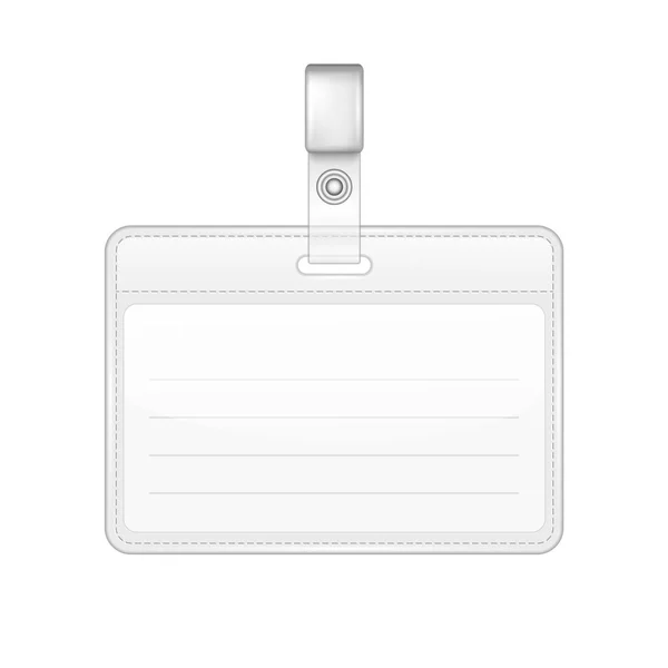 Tarjeta de identificación en blanco Plantilla de identificación de insignia — Vector de stock