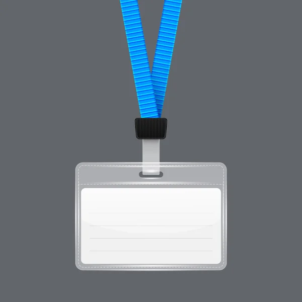 Lanyard met label badge houder. — Stockvector