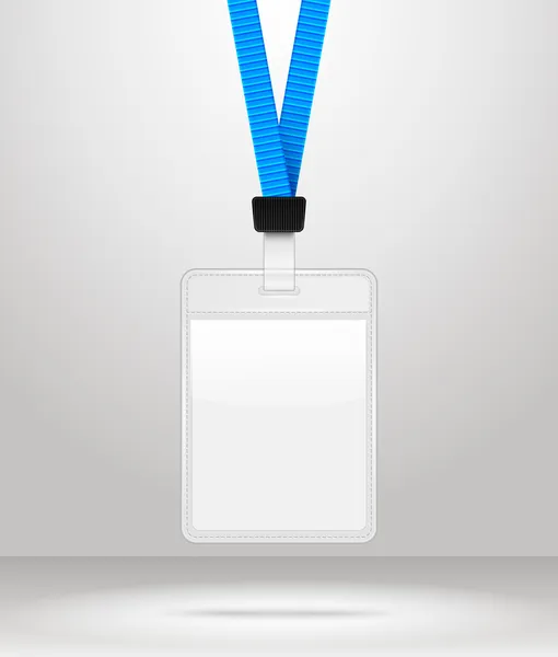 etiket rozetin sahibi ile boyun kordonu.