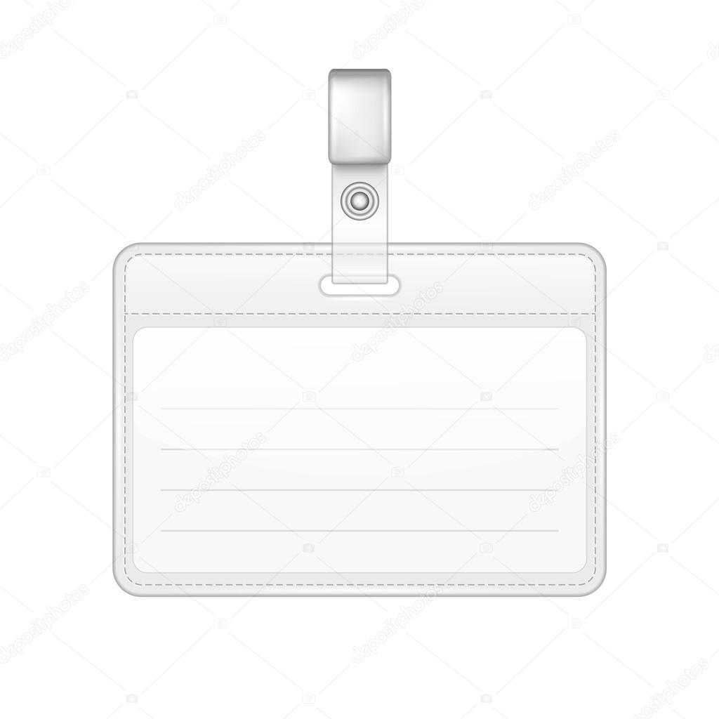 Blank identification card Badge ID template