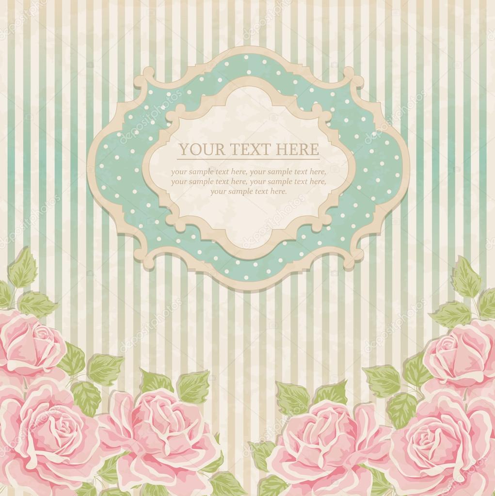 Vintage background with roses.