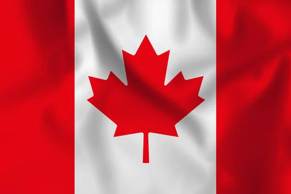 Bandera Canadá Fondo Con Textura Tela — Foto de Stock