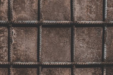 Paslı metal dokusunun arka planı. Eski grunge arkaplanı