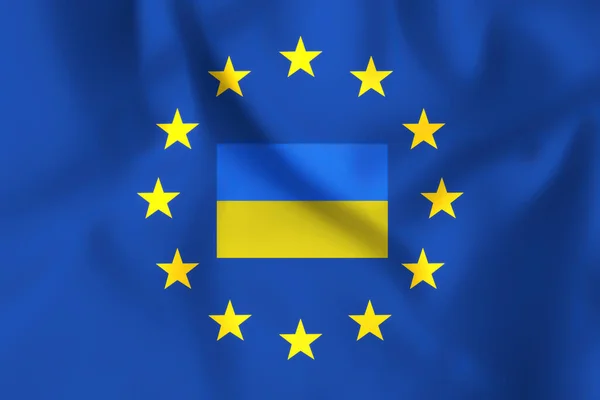 Obtenção Estatuto Candidato Adesão União Europeia Adesão Ucrânia Ucrânia País — Fotografia de Stock