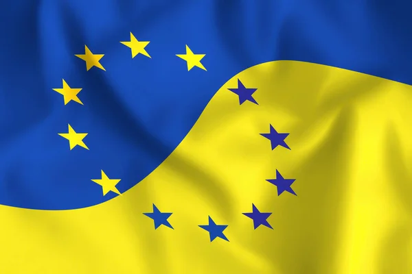 Obtenção Estatuto Candidato Adesão União Europeia Adesão Ucrânia Ucrânia País — Fotografia de Stock