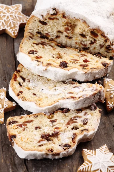 Galletas de Navidad stollen y de jengibre — Foto de Stock