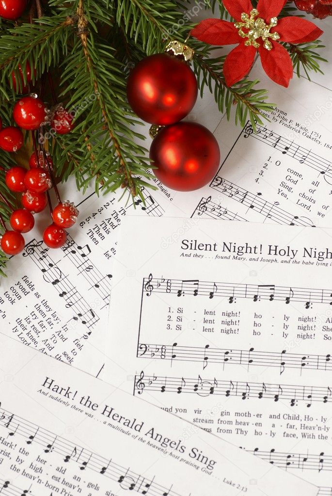 Sheets of Christmas carols