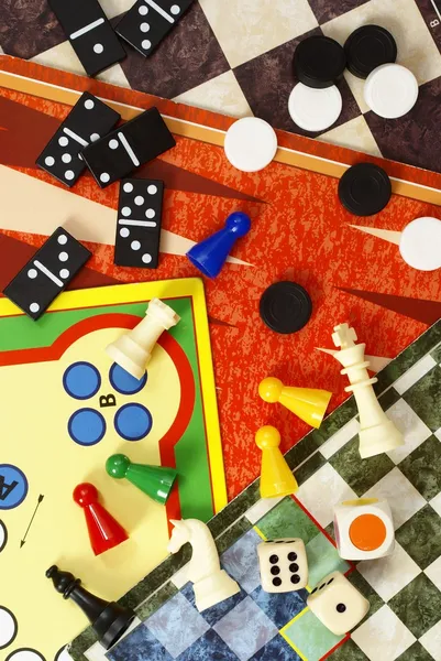 Top view of board games — Stock Photo, Image