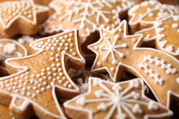 Close-up of Christmas gingerbread cookies — Stok fotoğraf