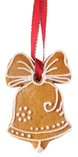 Christmas gingerbread cookie hanging — Stock Photo, Image