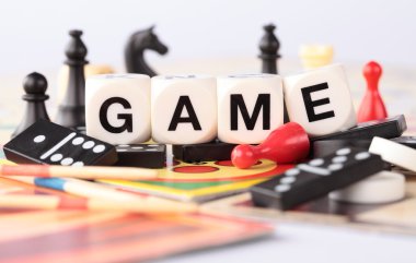 Detail of board games clipart