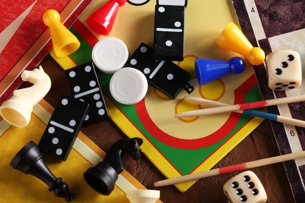 Top view of board games — Stock Photo, Image