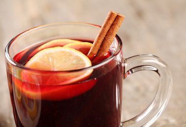 Kupa mulled şarap ile detay