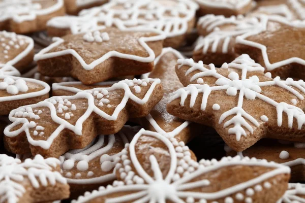 Close-up of Christmas gingerbread cookies. — Stok fotoğraf